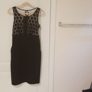 Vintage black and white dress sz8